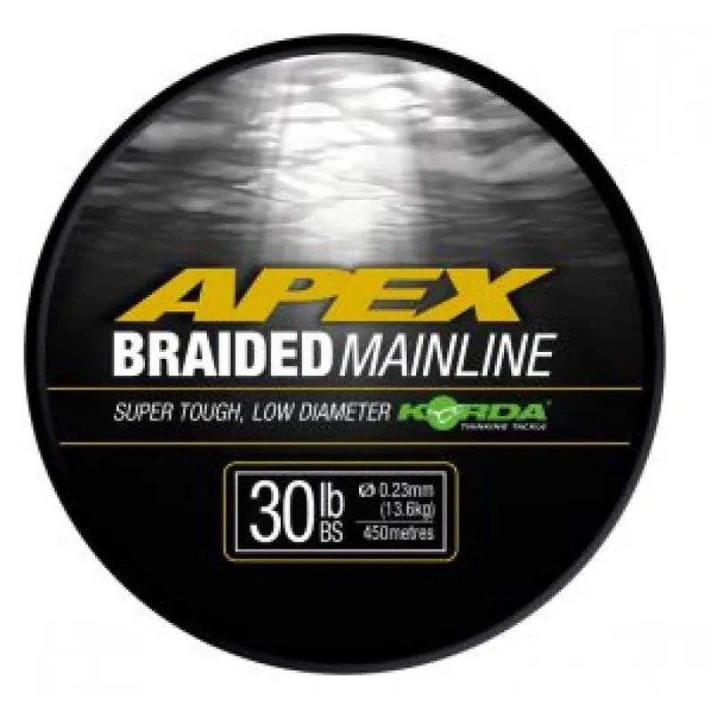 Korda Apex Braided Mainline (0.23mm 30LB 450mtr) Populair